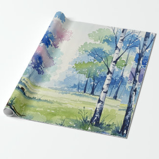 Forest landscape geschenkpapier