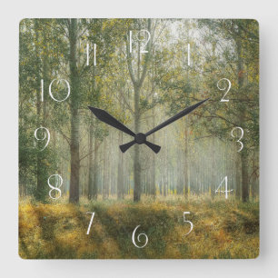 Forest Landscape Quadratische Wanduhr