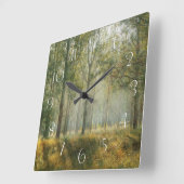 Forest Landscape Quadratische Wanduhr (Winkel)