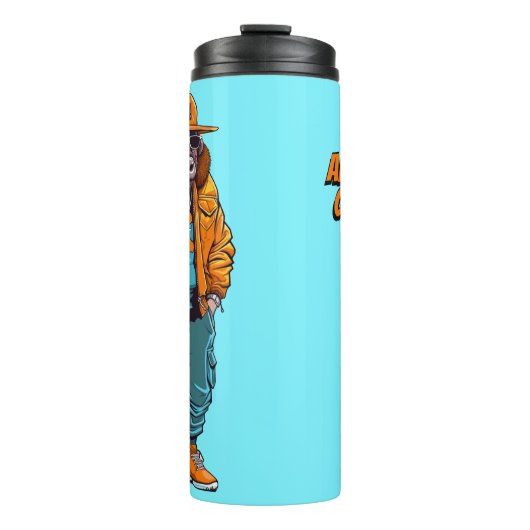 Forest Life Bison Animal Mode Thermosbecher (Vorderseite)