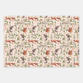 Forest Life Chipmunk Eichhörnchen Acorns Rabbits Geschenkpapier Set (Vorderseite 2)
