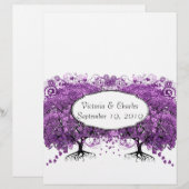 Forest Lila Heart Leaf Tree Wedding (Vorne/Hinten)