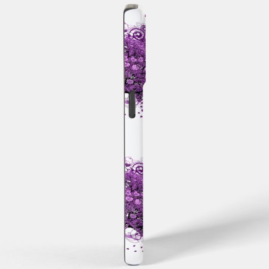 Forest Lila Heart Leaf Tree Wedding Case-Mate iPhone Hülle (Rückseite / Rechts)