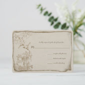 Forest Love Bird Hochzeitseinladungen RSVP Karte (Stehend Vorderseite)