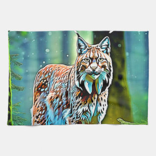 Forest Lynx Blize Design Geschirrtuch