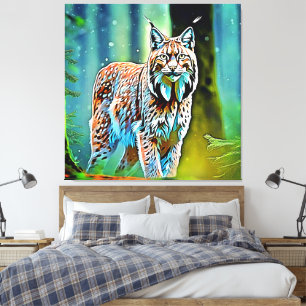 Forest Lynx Blize Design Leinwanddruck