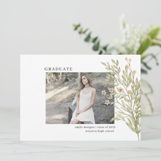 Forest Magic ⎢ Foto Abschluss Card Save The Date (Stehend Vorderseite)