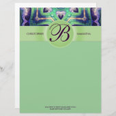 Forest Magic Liebe Seed Monogram Letterhead Briefbogen (Vorne/Hinten)
