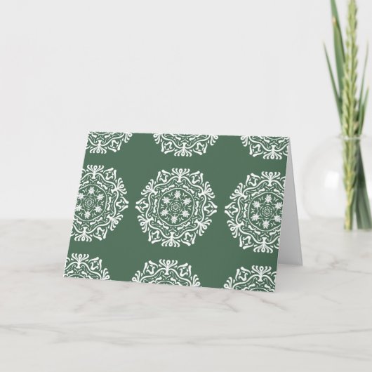 Forest Mandala Feiertagskarte (Vorderseite)