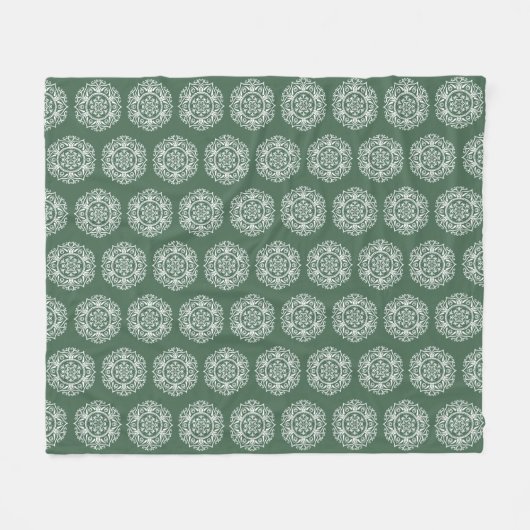 Forest Mandala Fleecedecke (Vorderseite (Horizontal))