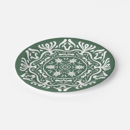 Forest Mandala Pappteller (Schrägansicht)