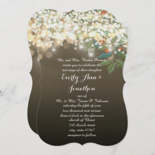 Forest Mason Jar Garland Lighting Wedding Einladun Einladung