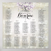 Forest Mason Jar Lavender Heart Leaf Tree Wedding Poster (Vorne)