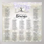 Forest Mason Jar Lavender Heart Leaf Tree Wedding Poster (Vorne)