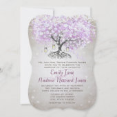 Forest Mason Jar Lavender Leaf Tree Wedding Einladung (Vorderseite)