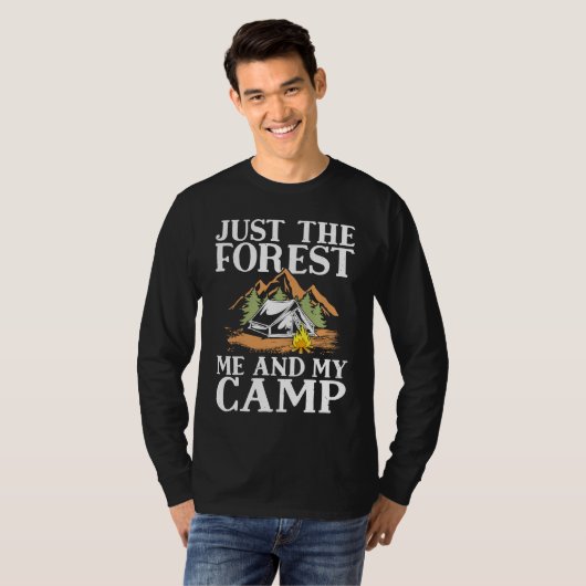 Forest Me And My Camp Travel Hiking Camper Camping T-Shirt (Vorne ganz)