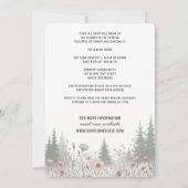 Forest Meadow Wedding Einladung (Rückseite)
