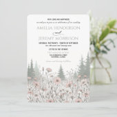 Forest Meadow Wedding Einladung (Stehend Vorderseite)