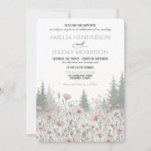 Forest Meadow Wedding Einladung (Vorderseite)