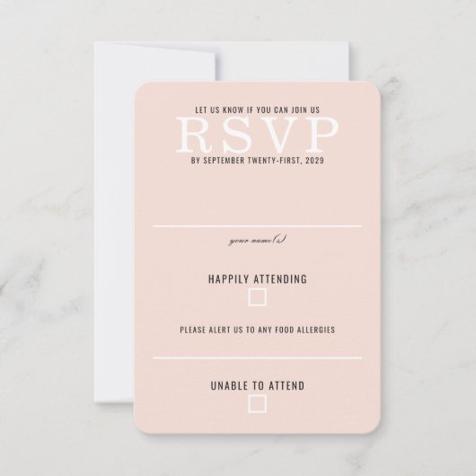 Forest Meadow Wedding RSVP Karte (Vorderseite)
