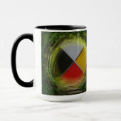 Forest Medicine Wheel Große Combo-Tasse Tasse (Links)