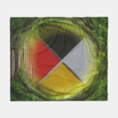 Forest Medicine Wheel Medium Fleece Blanket (Vorderseite (Horizontal))