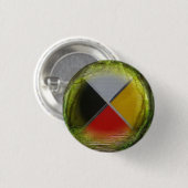 Forest Medicine Wheel Small Round Button (Vorne & Hinten)