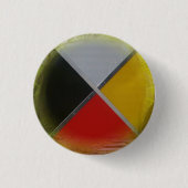 Forest Medicine Wheel Small Round Button (Vorderseite)