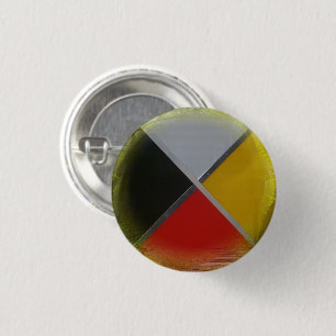 Forest Medicine Wheel Small Round Button