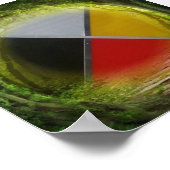 Forest Medicine Wheel Square Value Poster (Ecke)