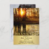 Forest Memorial Beileid Foto Vielen Dank Dankeskarte (Vorne/Hinten)