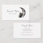 Forest Moon Coffee Shop Dunkle Spooky Visitenkarte (Vorne/Hinten)