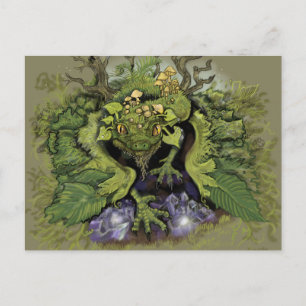 Forest Moss Magic Dragon Postkarte