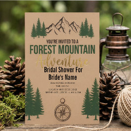 Forest Mountain Adventure Bridal Shower Invitation Einladung