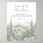 Forest Mountain Adventure Bridal Shower Poster (Vorne)