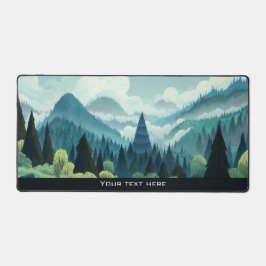 Forest Mountain Aesthetic Kawaii Nature Style Schreibtischunterlage