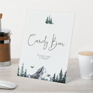 Forest Mountain Baby Shower Candy Bar Sockelschild
