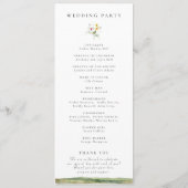 Forest Mountain Boho Wildblume Rustikale Hochzeit Programm (Rückseite)