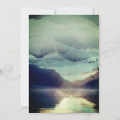 Forest Mountain Lake Baby Dusche Einladung (Rückseite)