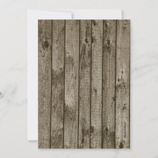 Forest Mountain Pine Country Boy Baby Dusche Einladung (Rückseite)