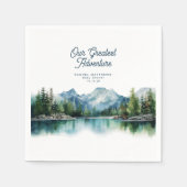 Forest Mountain Rustic Adventure Baby Shower  Serviette (Vorderseite)