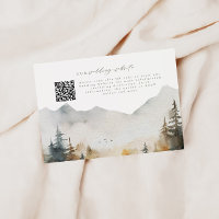 Forest Mountain Wedding RSVP Einschließungskarte