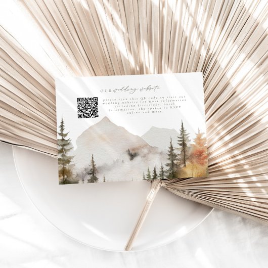 Forest Mountain Wedding RSVP Einschließungskarte Begleitkarte