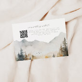 Forest Mountain Wedding RSVP Einschließungskarte Begleitkarte