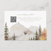 Forest Mountain Wedding RSVP Einschließungskarte Begleitkarte (Vorderseite)
