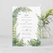 Forest Mountain Woodland Arch Elegante Hochzeit Einladung (Stehend Vorderseite)