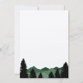 Forest Mountains Bridal Dusche Einladung (Rückseite)