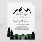 Forest Mountains Bridal Dusche Einladung (Vorne/Hinten)