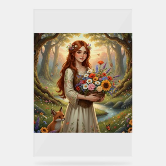 Forest Muse in Bloom Acrylschild (Vorderseite)