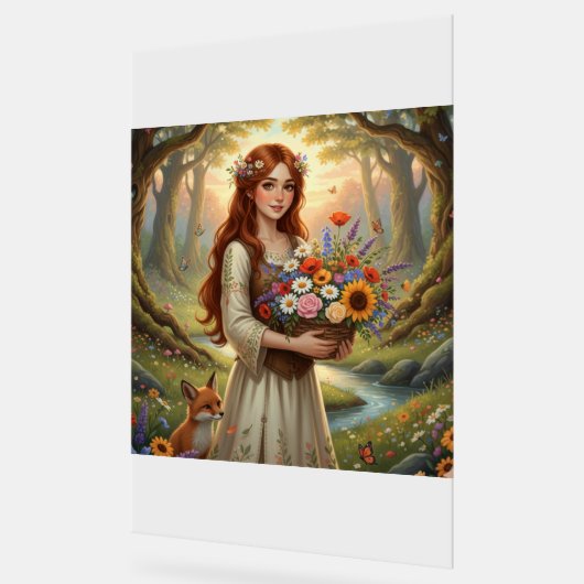 Forest Muse in Bloom Acrylschild (Winkel)